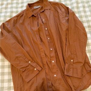 Everlane Chestnut Button-Up Blouse